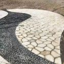 蚌埠 黄金麻冰裂纹地铺石工地铺装案例