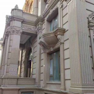 蚌埠 黄金麻花岗岩光面别墅外墙干挂施工完成