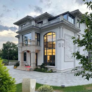 蚌埠 白麻花岗岩私人别墅干挂石材豪华定制