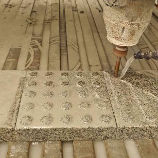 蚌埠 芝麻白花岗岩石材盲人石、盲道石、盲点石