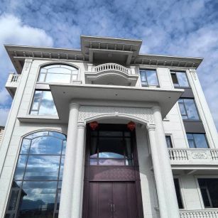 蚌埠白麻别墅外墙干挂石材效果示例