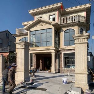 蚌埠 黄金麻花岗岩荔枝面别墅外墙干挂私家专属