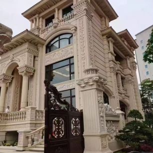 蚌埠 黄金麻花岗岩别墅外墙干挂效果展示