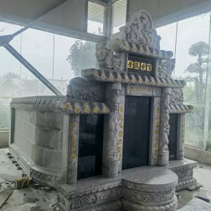 蚌埠 芝麻白墓碑效果展示图