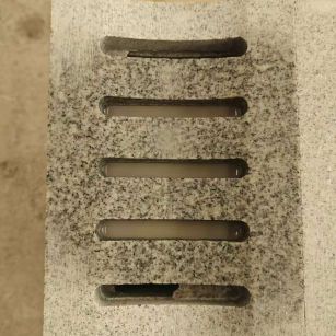 蚌埠 芝麻白拉丝面花岗岩U型开槽排水槽