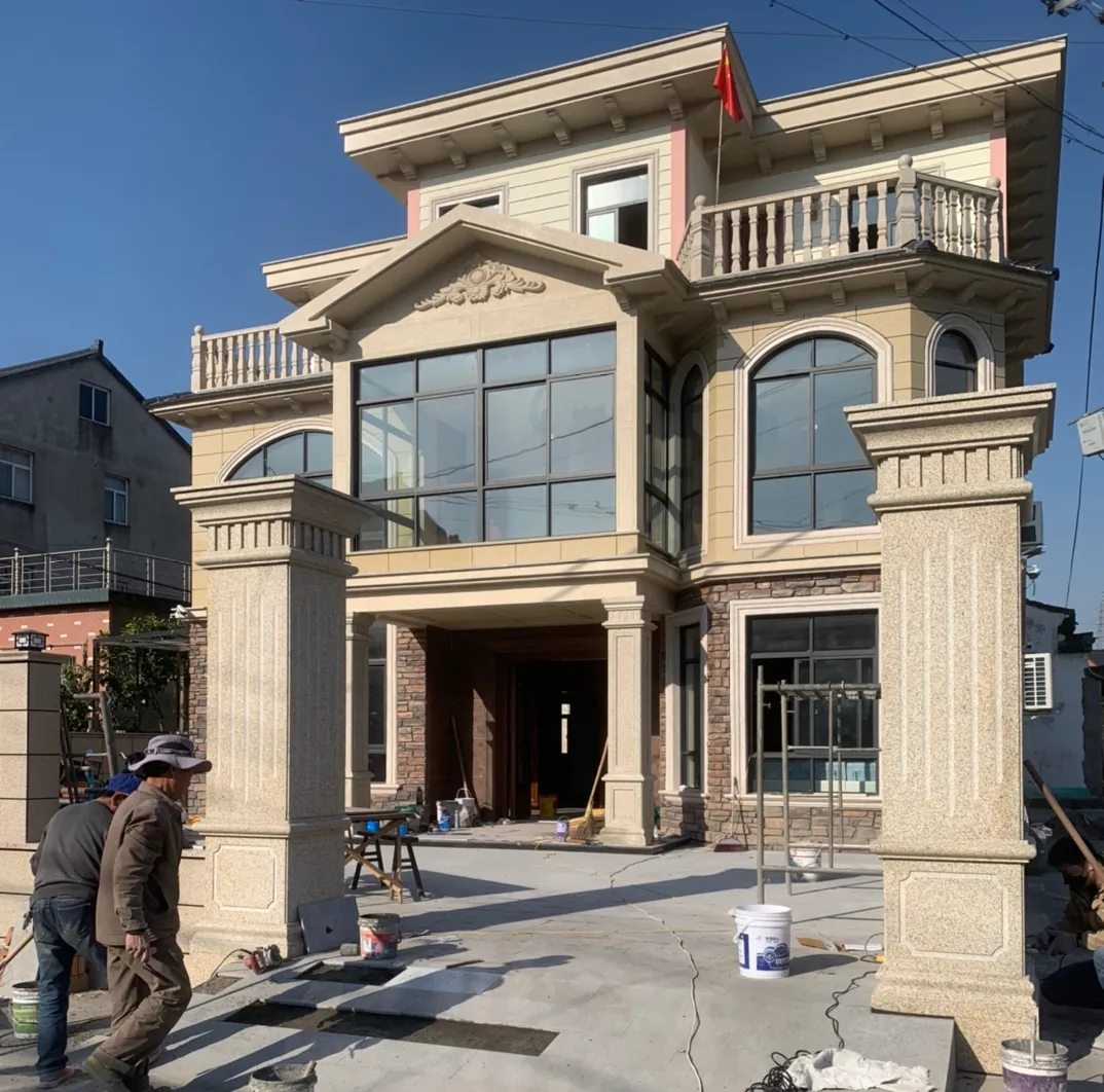 蚌埠 黄金麻花岗岩荔枝面别墅外墙干挂私家专属