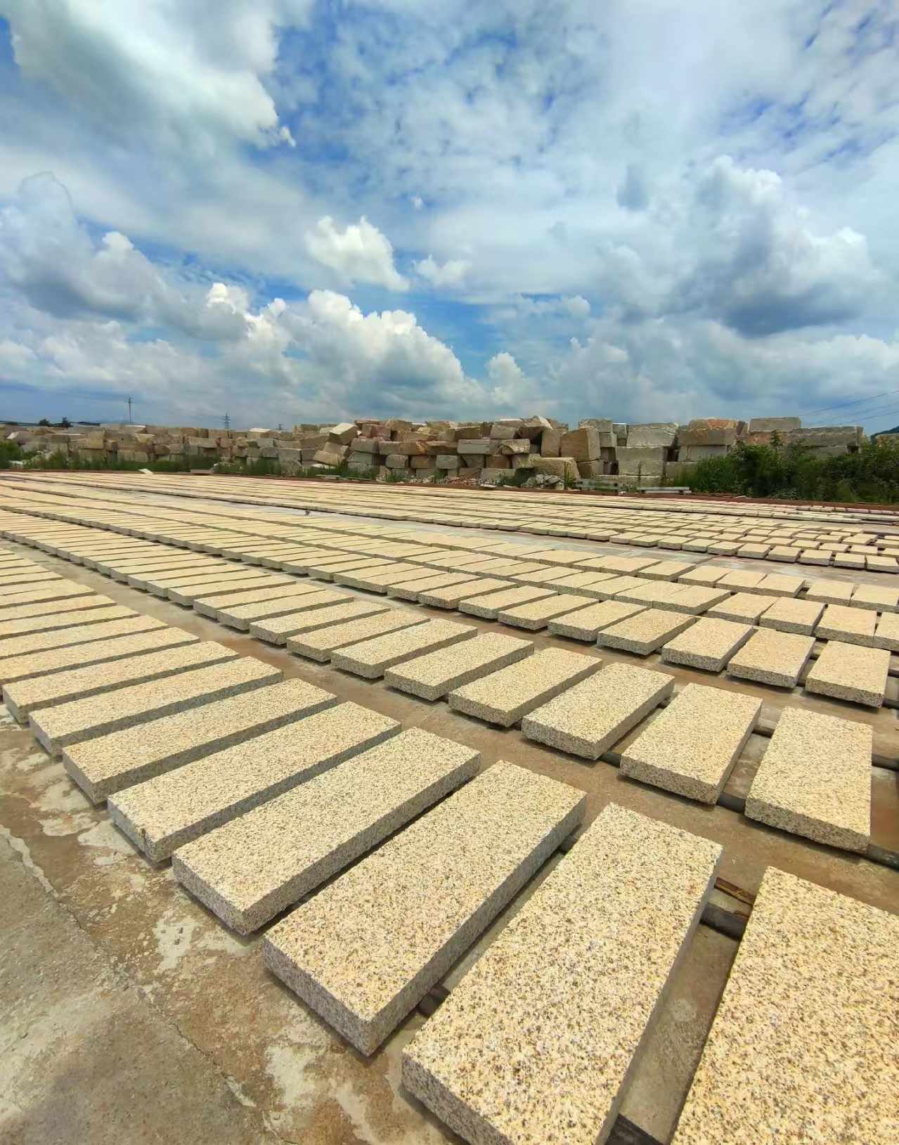 蚌埠 黄金麻荔枝面花岗岩石材地铺石防护中
