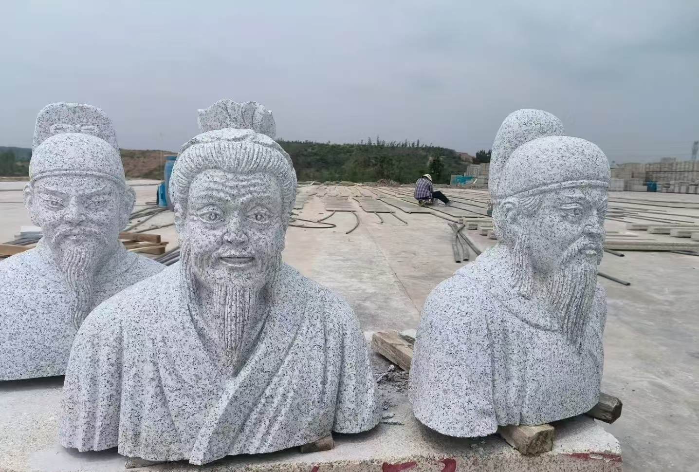 蚌埠 白麻花岗岩石材人物立体雕刻