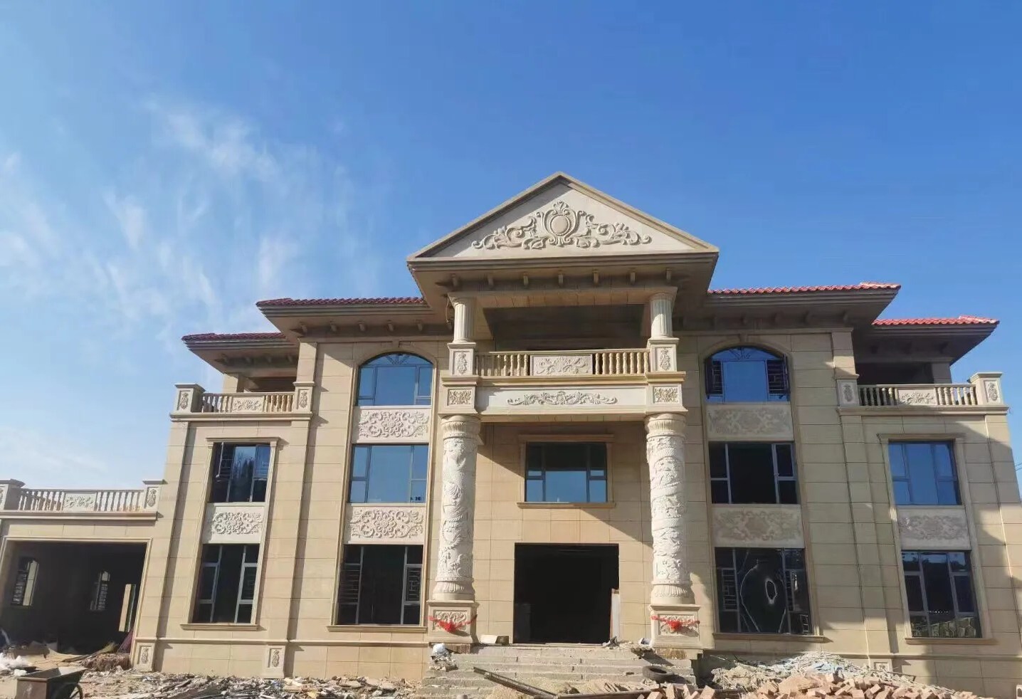 蚌埠 黄金麻花岗岩别墅外墙干挂