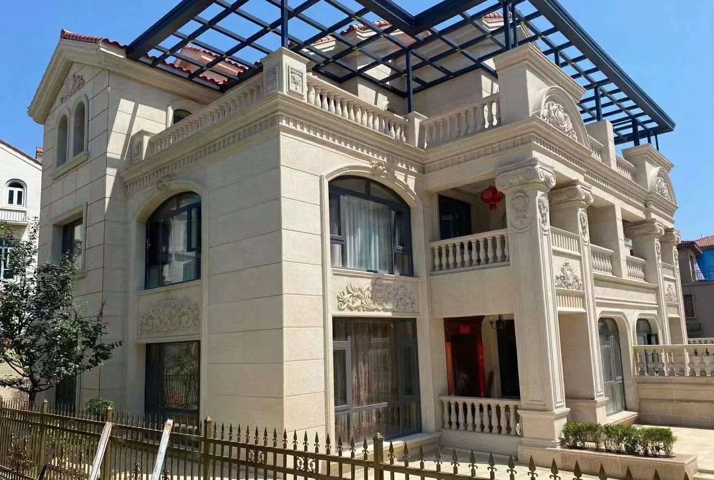 蚌埠 黄金麻花岗岩荔枝面别墅外墙干挂