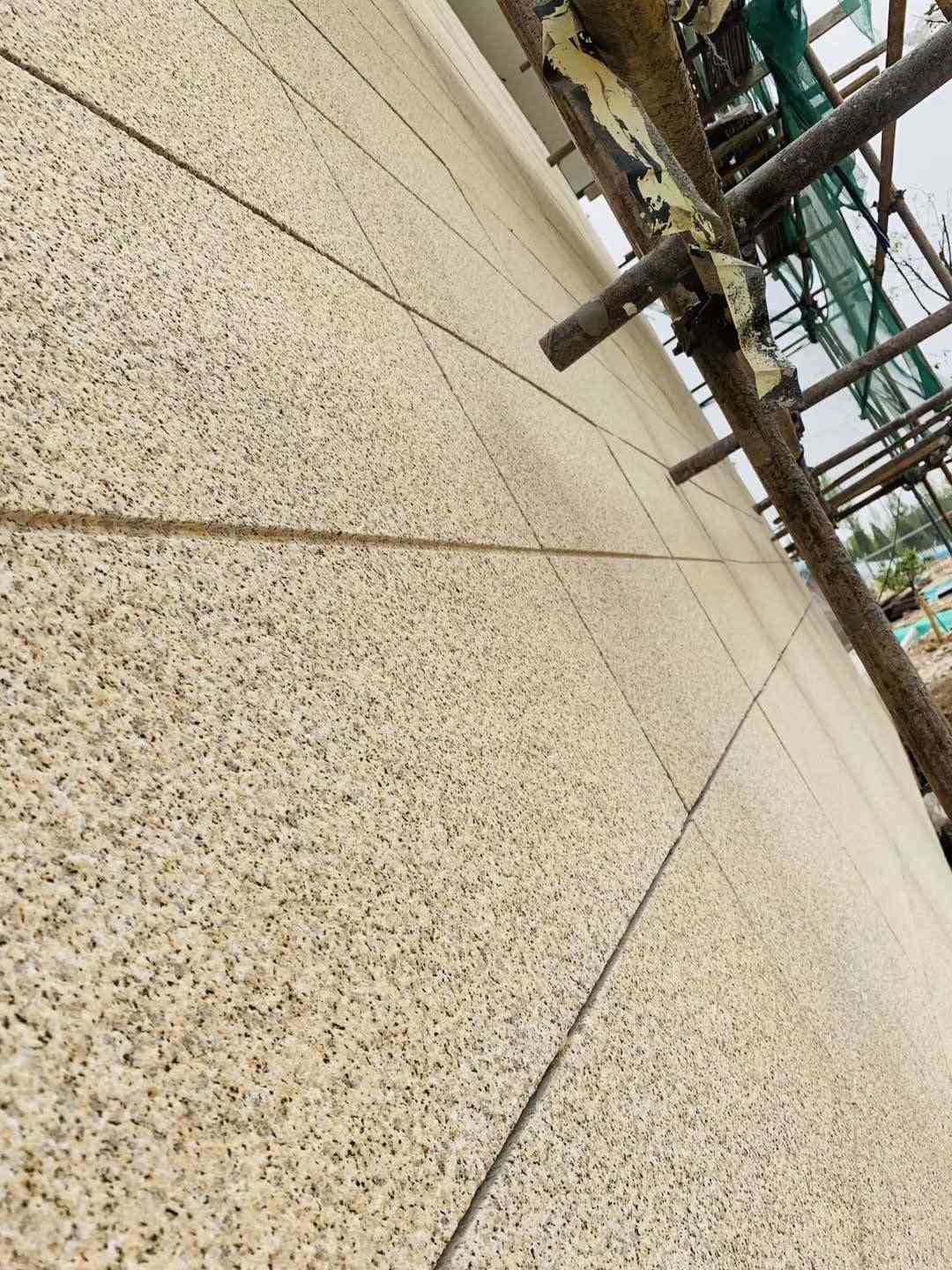 蚌埠 黄金麻花岗岩荔枝面外墙干挂石材效果示例